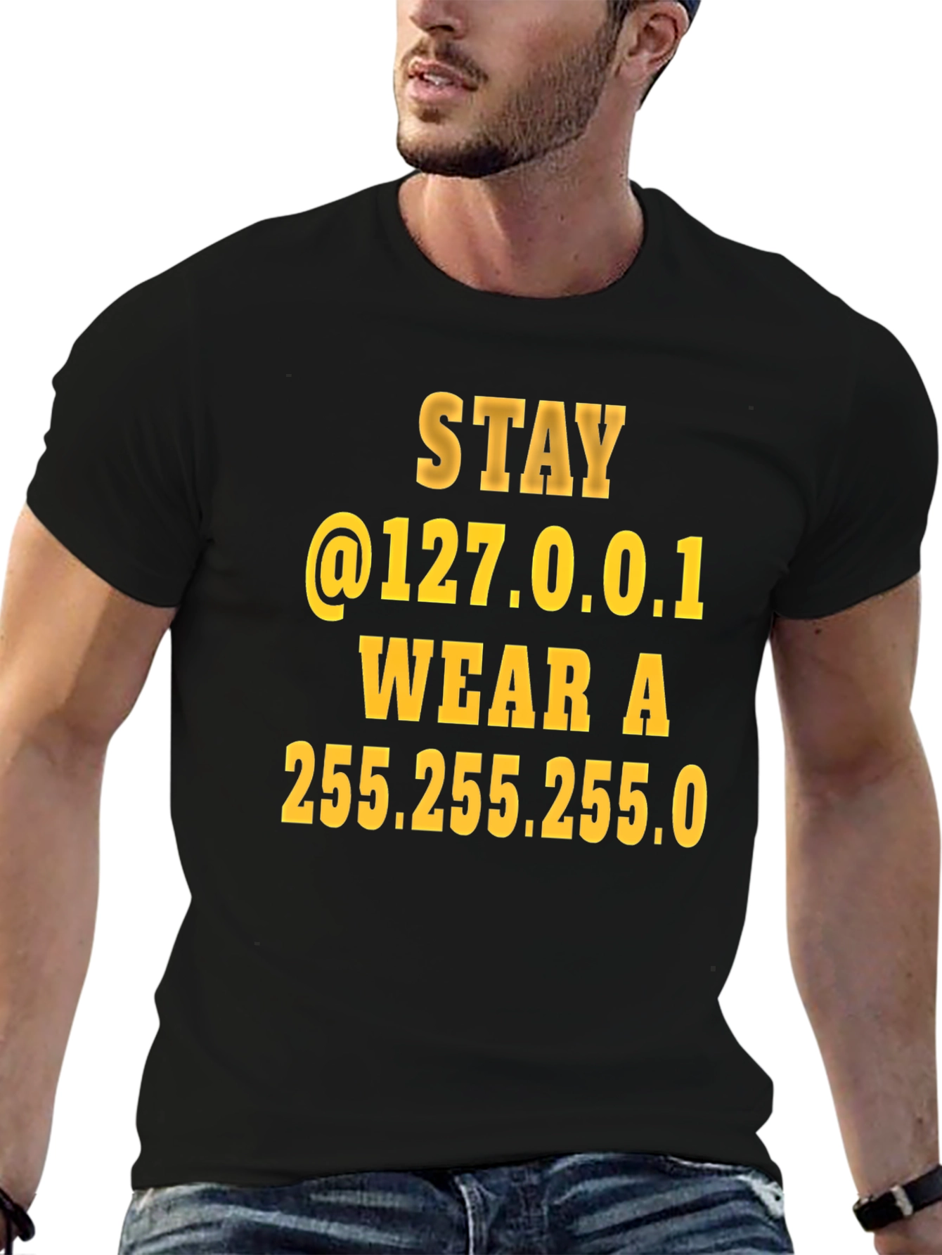 Stay Home T-Shirt Funny IT Geek Network Mask Tee