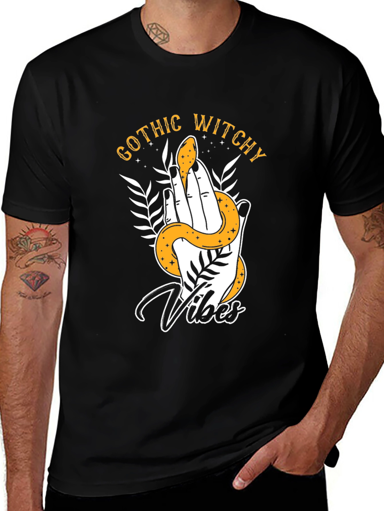 Gothic Witchy Vibes Snake Graphic Tee