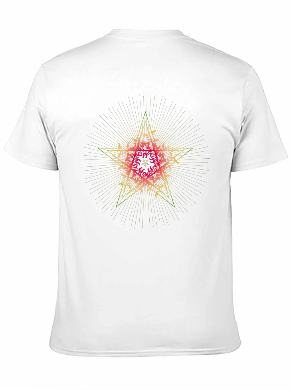 Star Mandala Graphic Tee - Black Cotton Comfort
