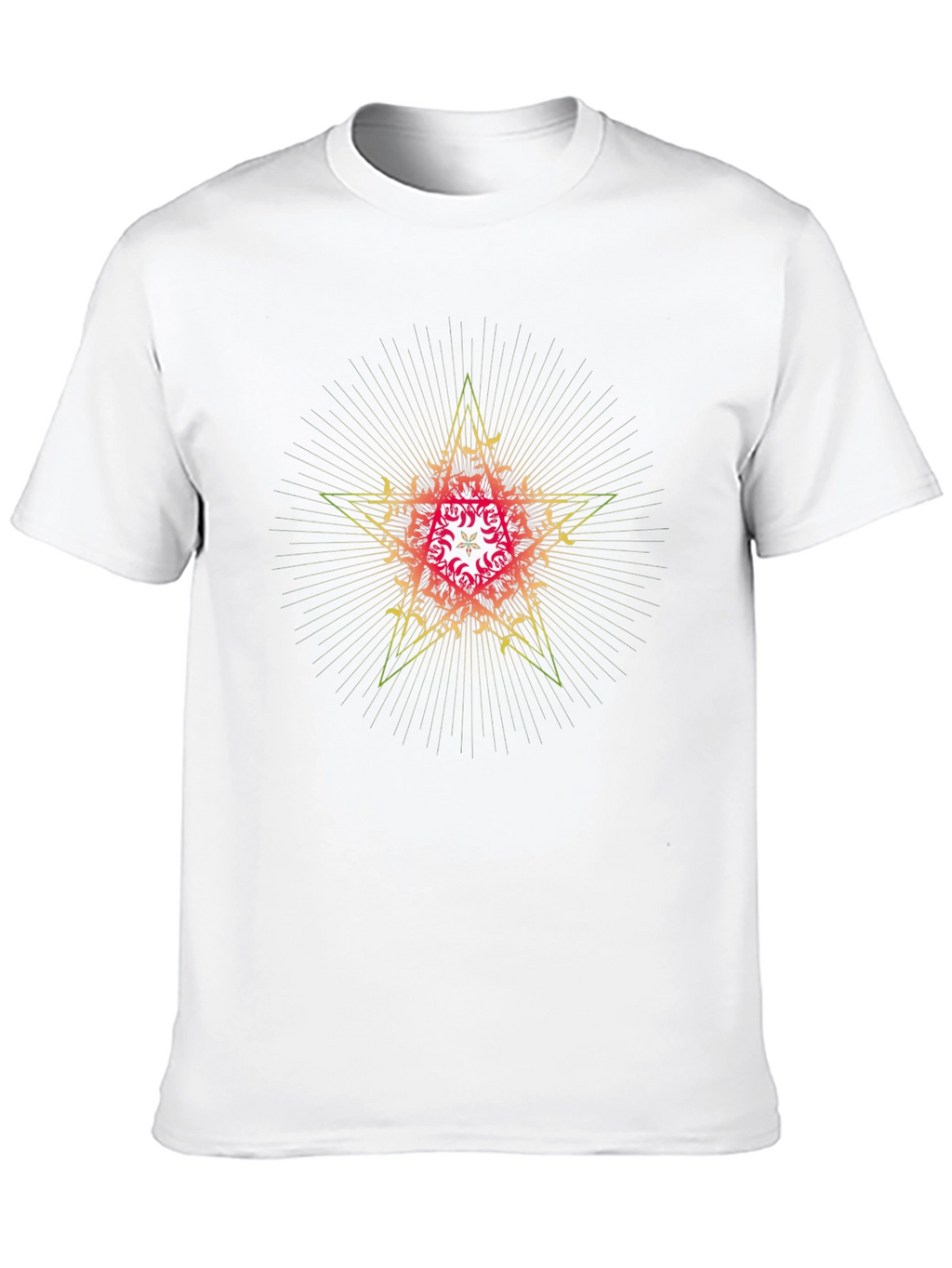 Star Mandala Graphic Tee - Black Cotton Comfort