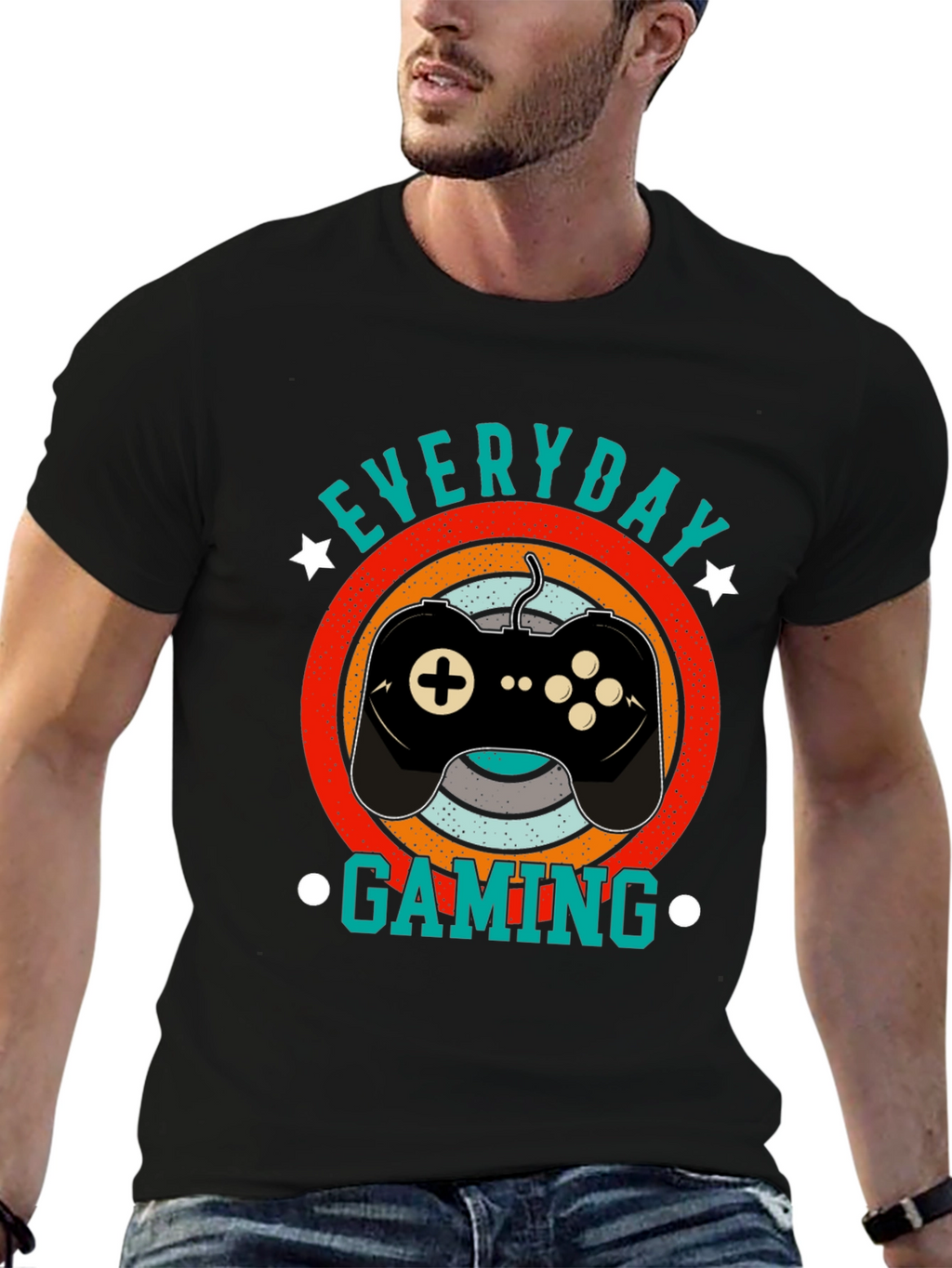 Everyday Gaming Black T-Shirt - Gamer Style