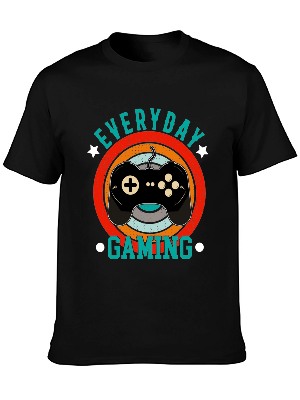 Everyday Gaming Black T-Shirt - Gamer Style