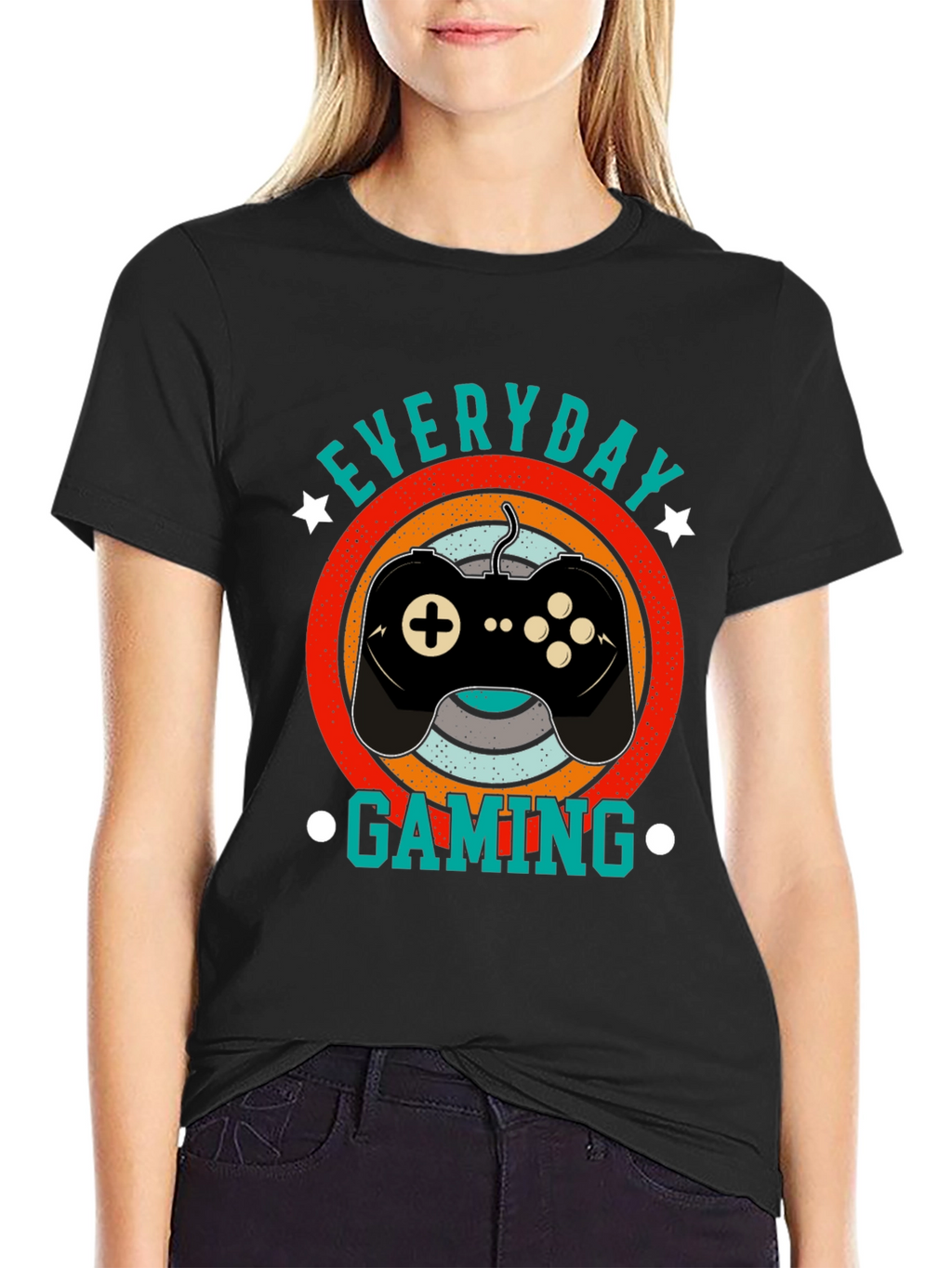 Everyday Gaming Black T-Shirt - Gamer Style