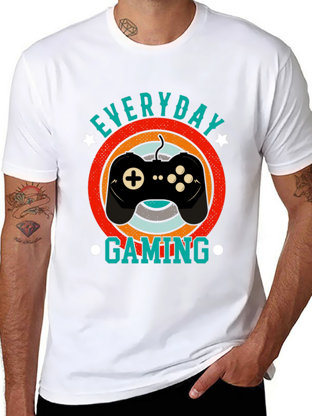 Everyday Gaming Black T-Shirt - Gamer Style