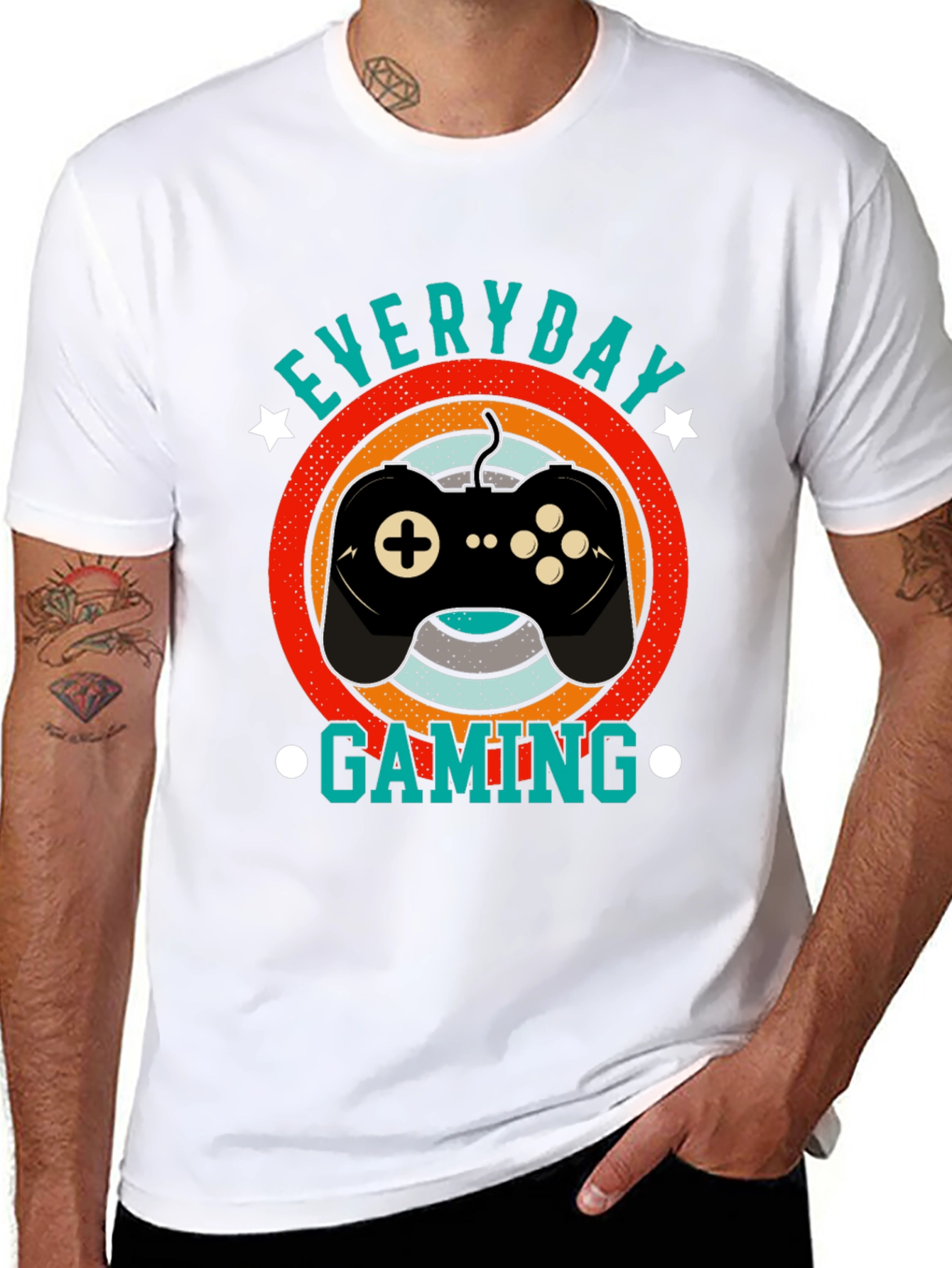 Everyday Gaming Black T-Shirt - Gamer Style