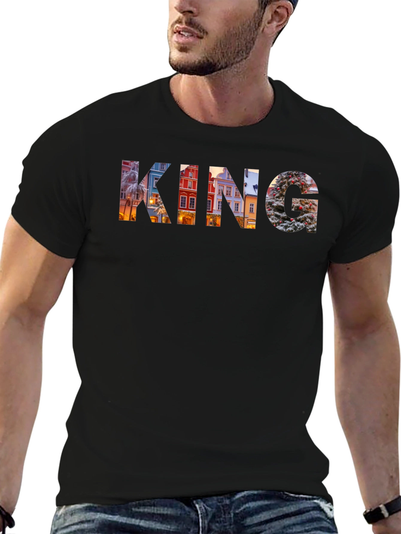 King Graphic Print Mens T-Shirt