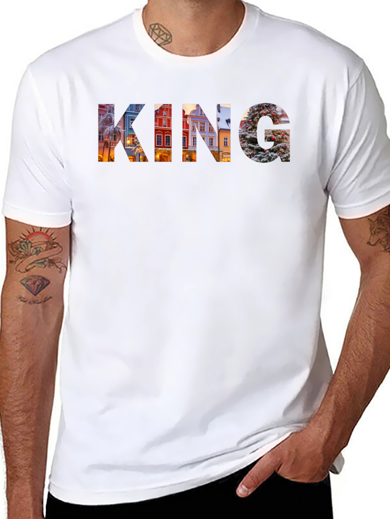 King Graphic Print Mens T-Shirt