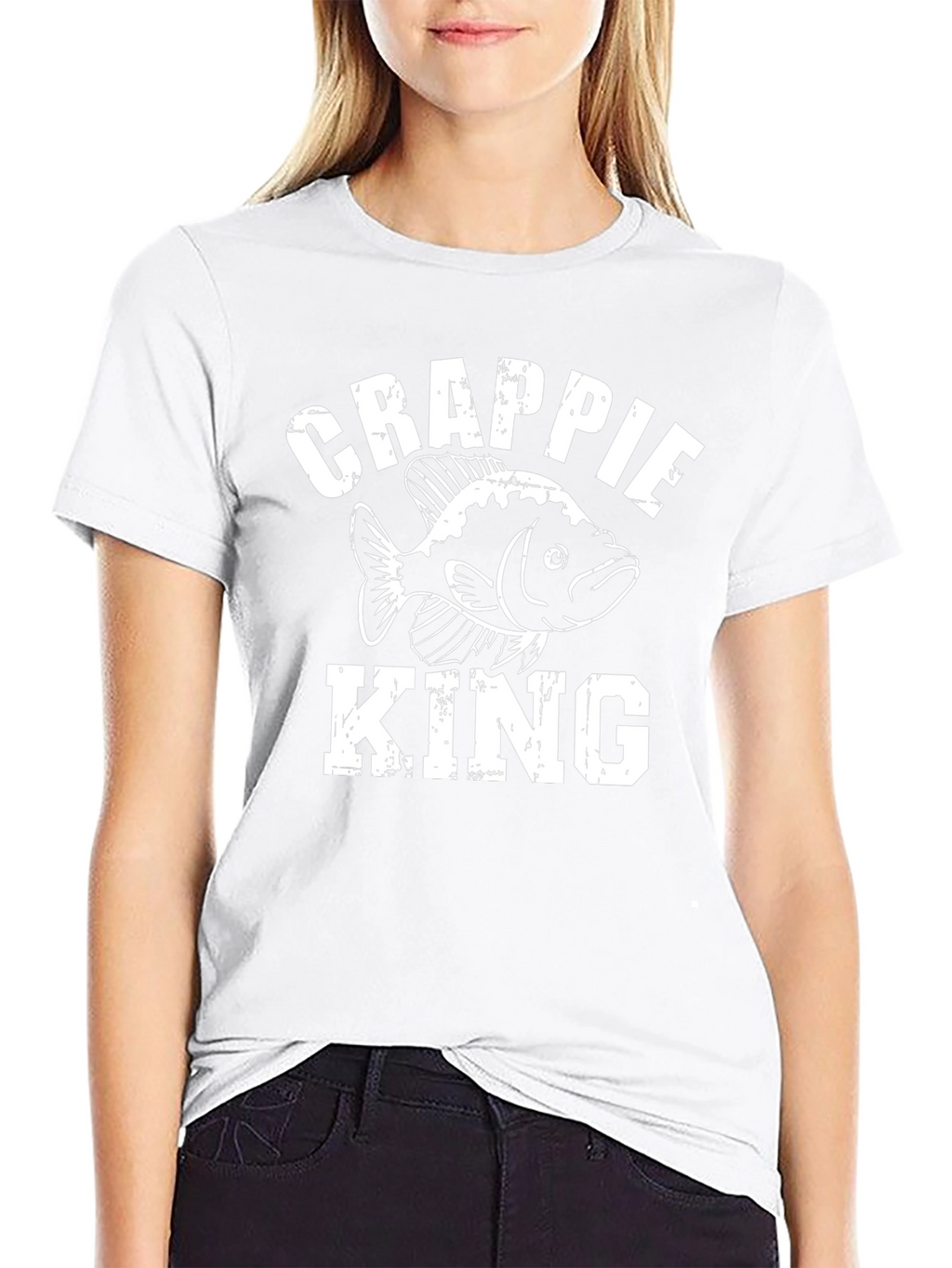 Crappie King Graphic T-Shirt - Black Cotton Tee