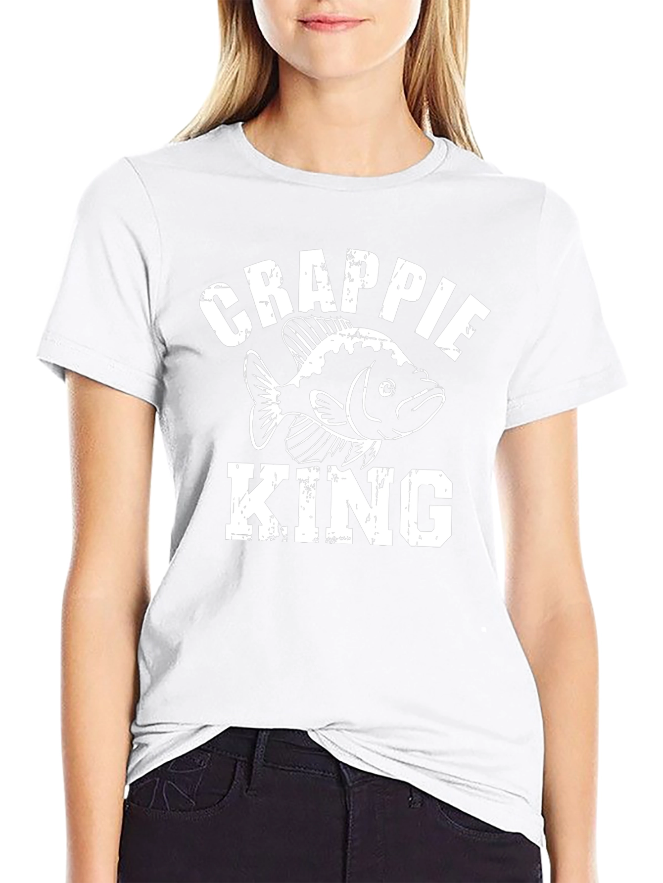 Crappie King Graphic T-Shirt - Black Cotton Tee