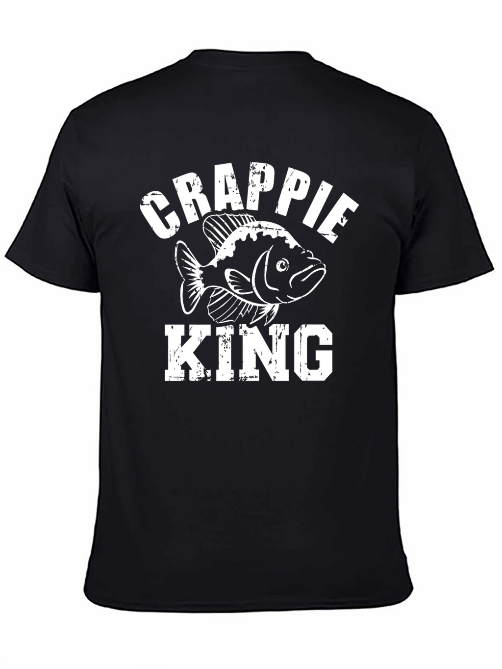 Crappie King Graphic T-Shirt - Black Cotton Tee
