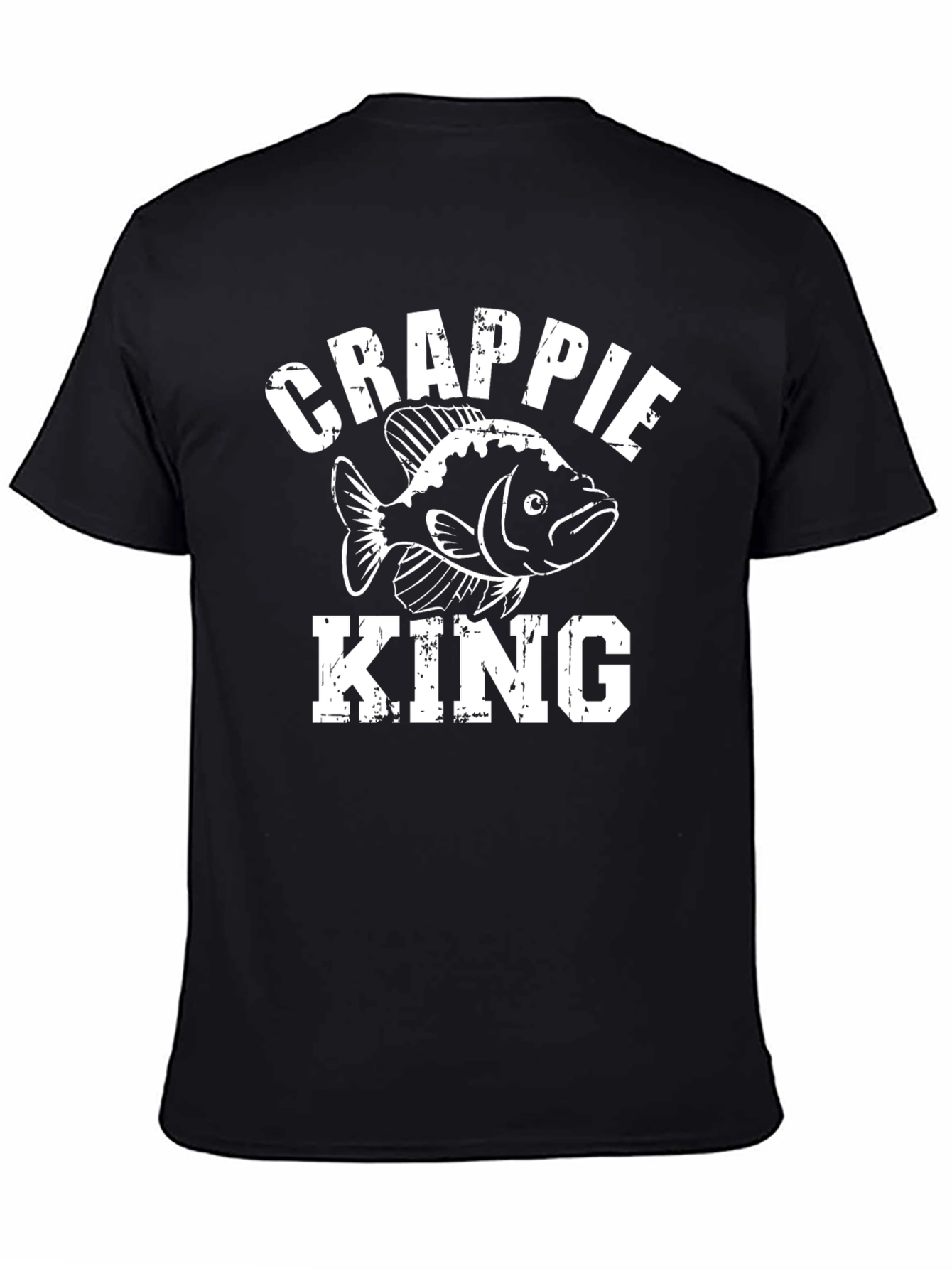 Crappie King Graphic T-Shirt - Black Cotton Tee