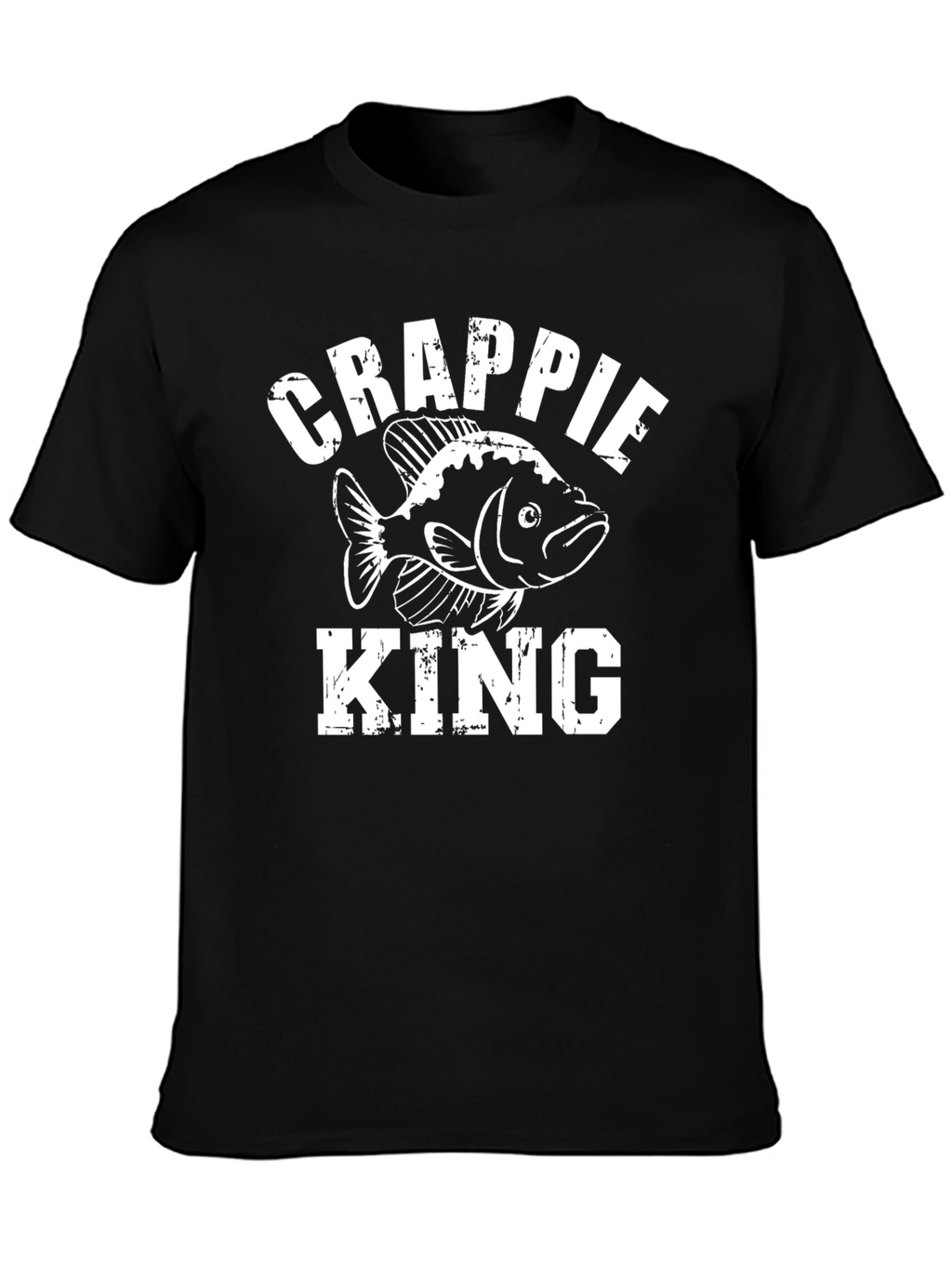Crappie King Graphic T-Shirt - Black Cotton Tee
