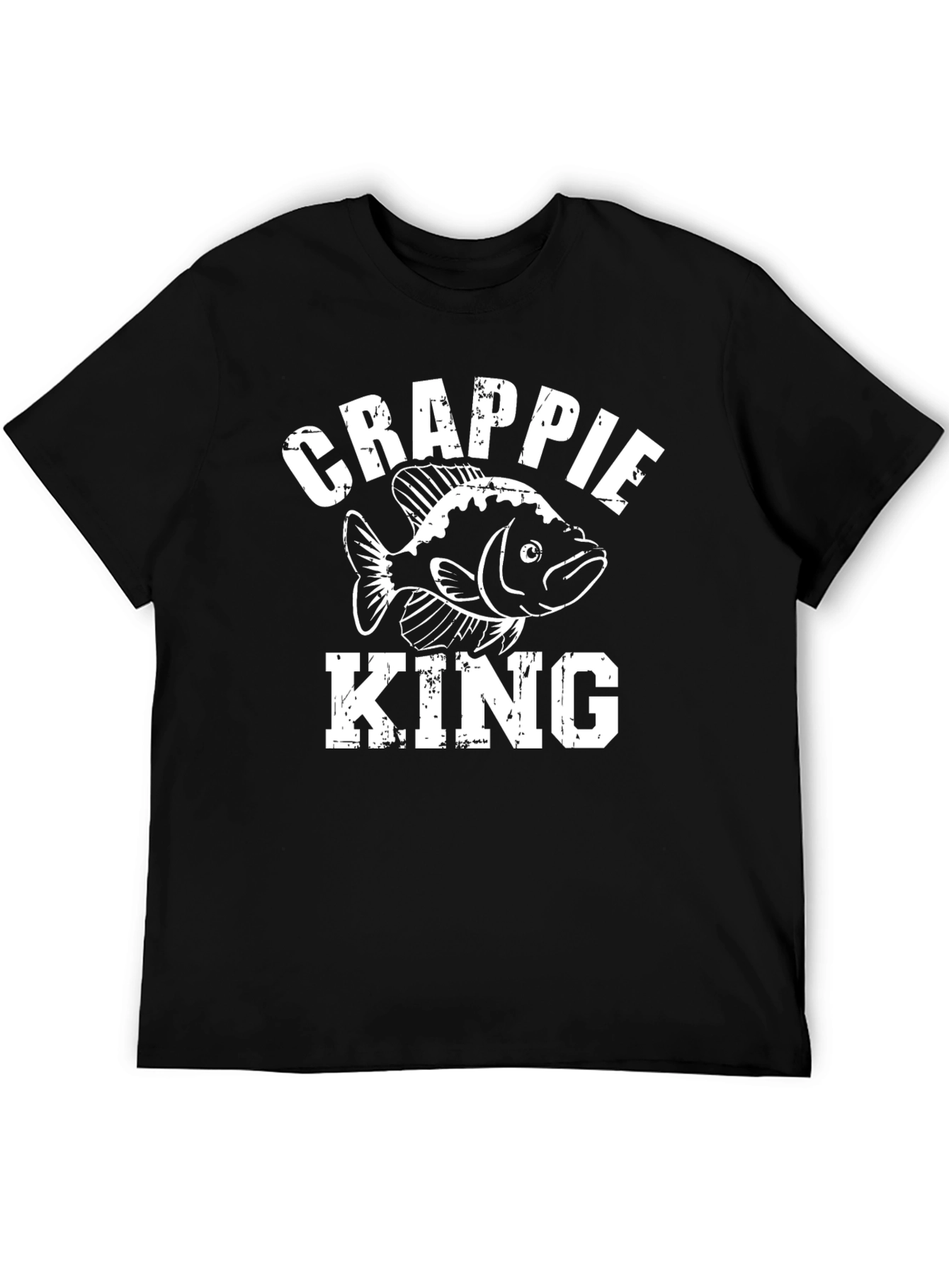 Crappie King Graphic T-Shirt - Black Cotton Tee