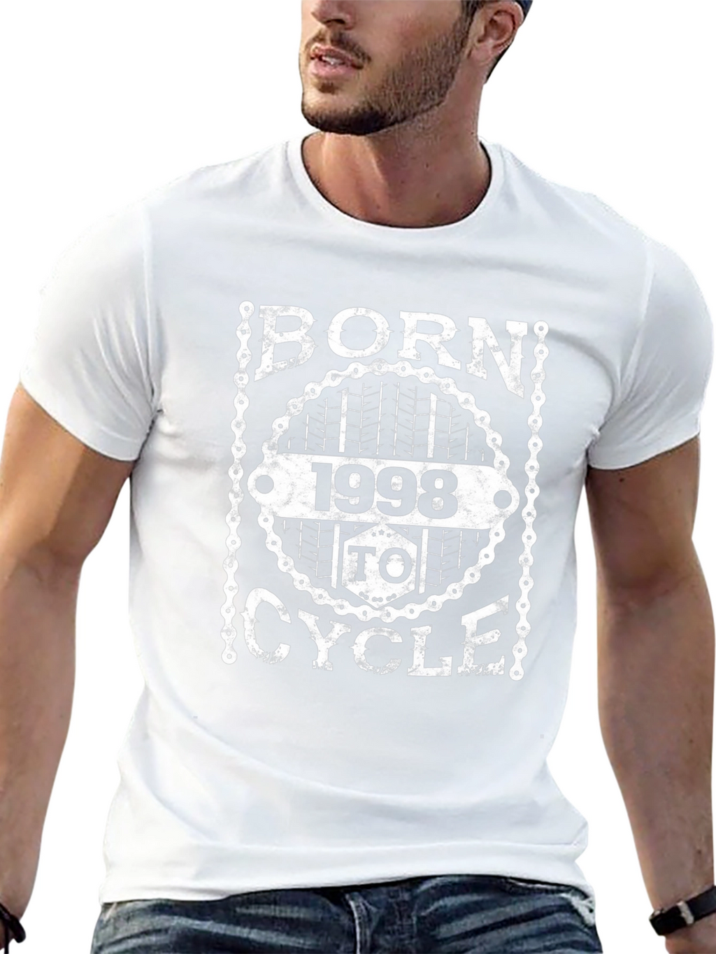 Born 1998 to Cycle Black Graphic T-Shirt