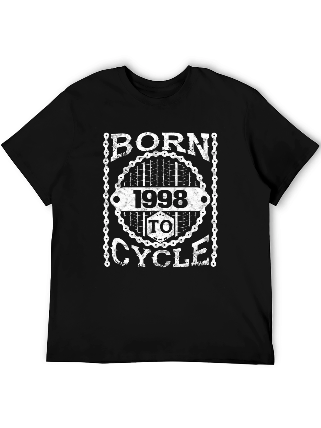 Born 1998 to Cycle Black Graphic T-Shirt