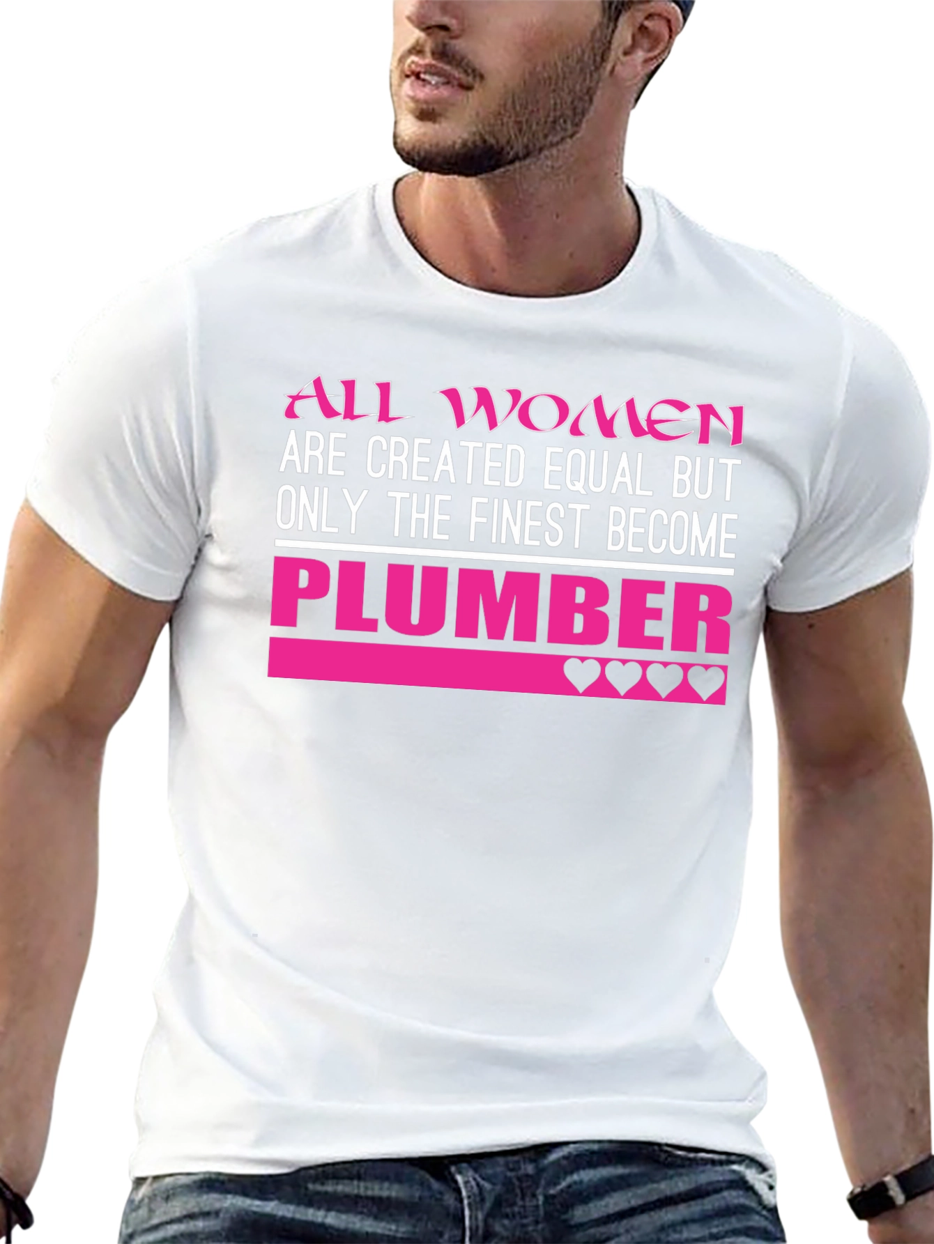 Finest Women Plumber T-Shirt - Pink Design