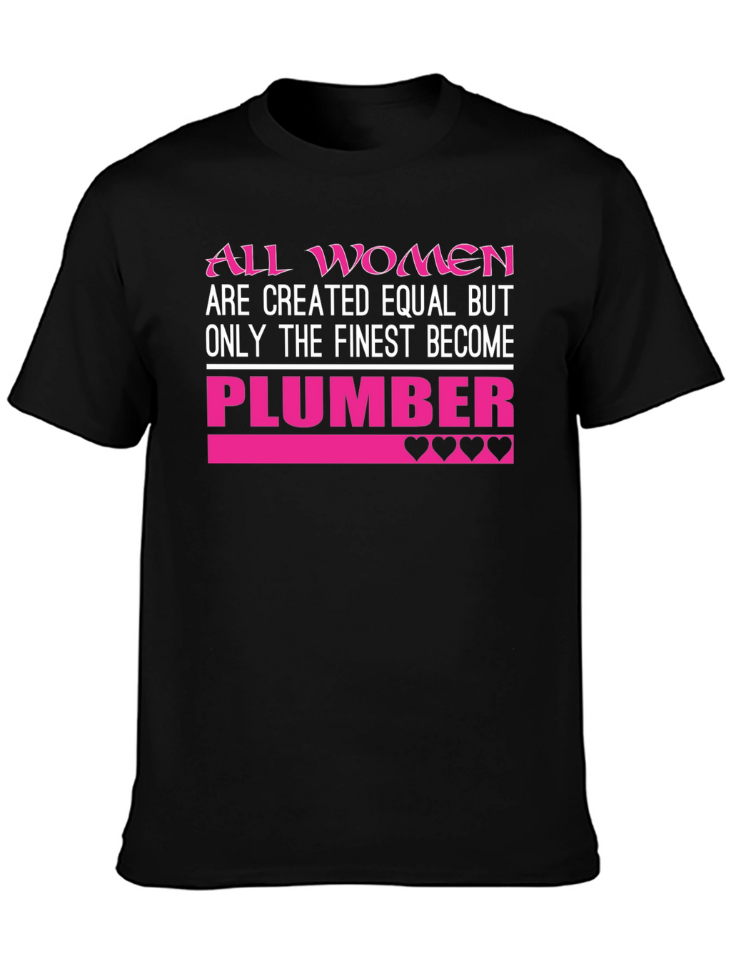 Finest Women Plumber T-Shirt - Pink Design