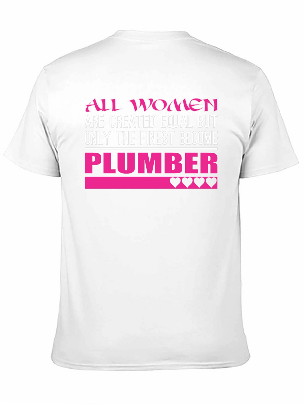 Finest Women Plumber T-Shirt - Pink Design
