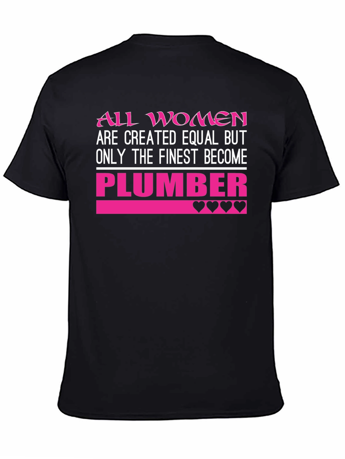 Finest Women Plumber T-Shirt - Pink Design