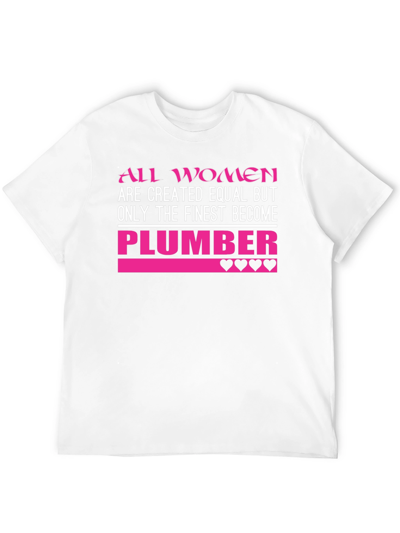 Finest Women Plumber T-Shirt - Pink Design