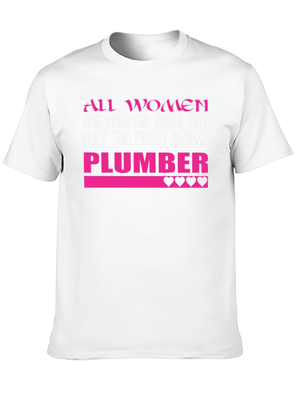 Finest Women Plumber T-Shirt - Pink Design