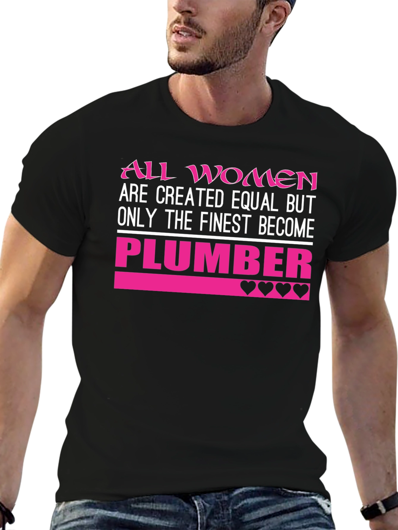Finest Women Plumber T-Shirt - Pink Design