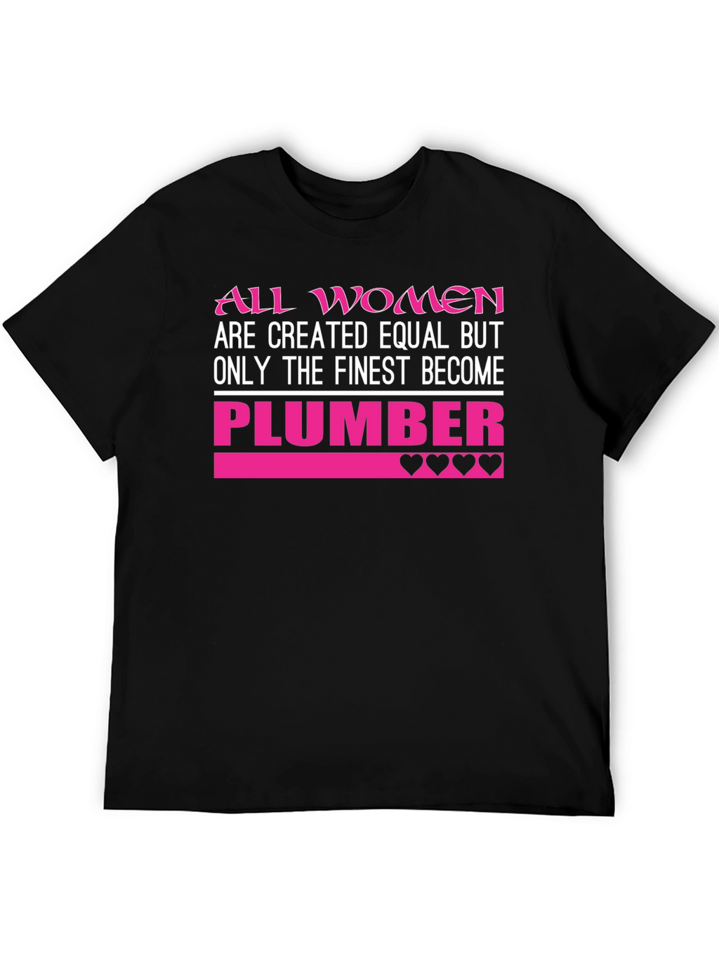 Finest Women Plumber T-Shirt - Pink Design