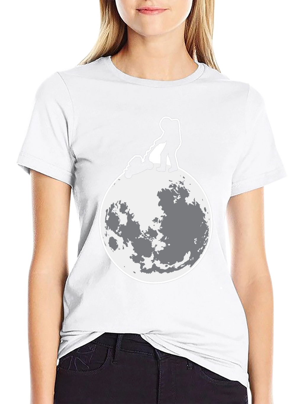 Astronaut Moon Mowing Graphic Tee