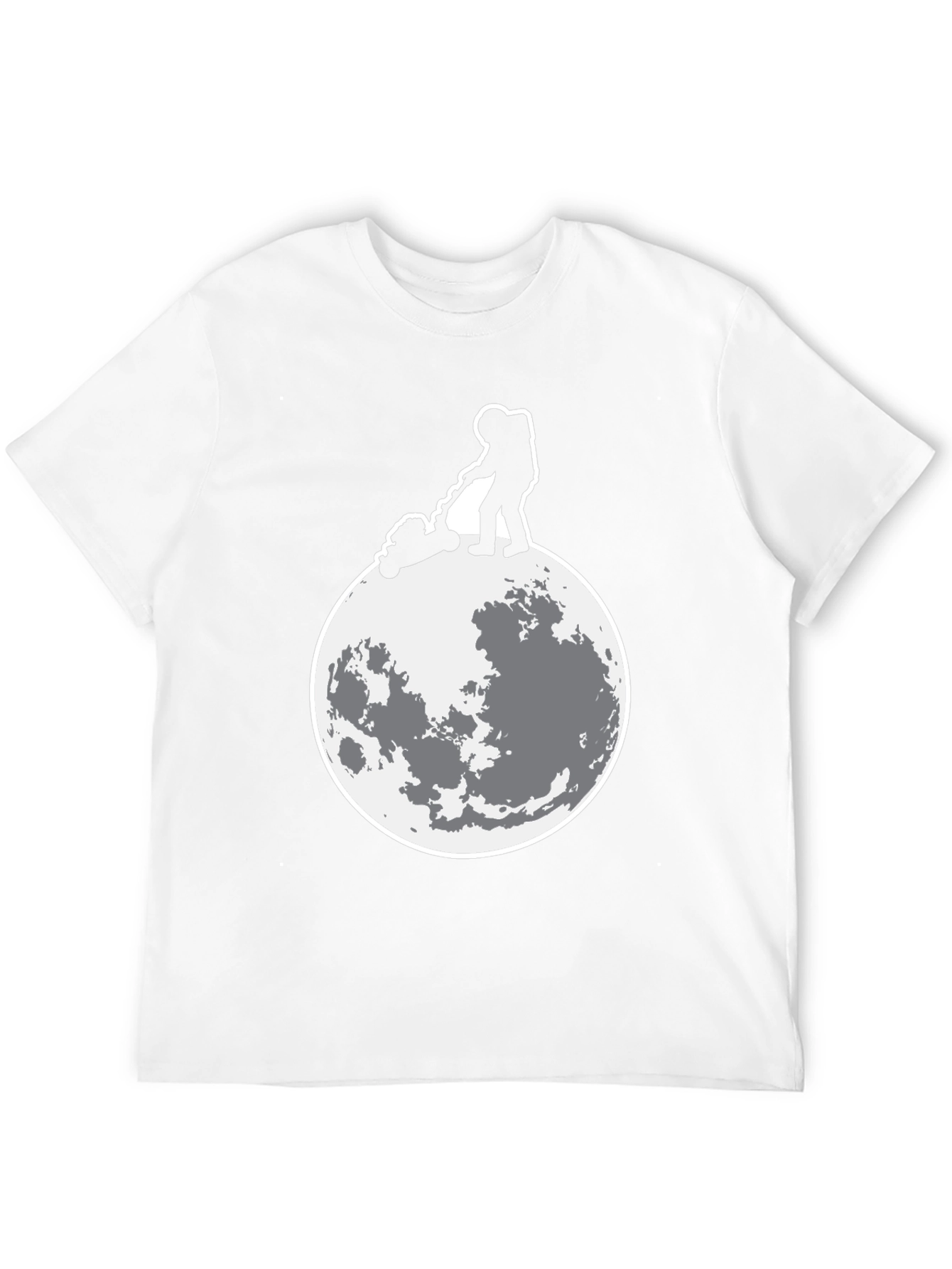 Astronaut Moon Mowing Graphic Tee