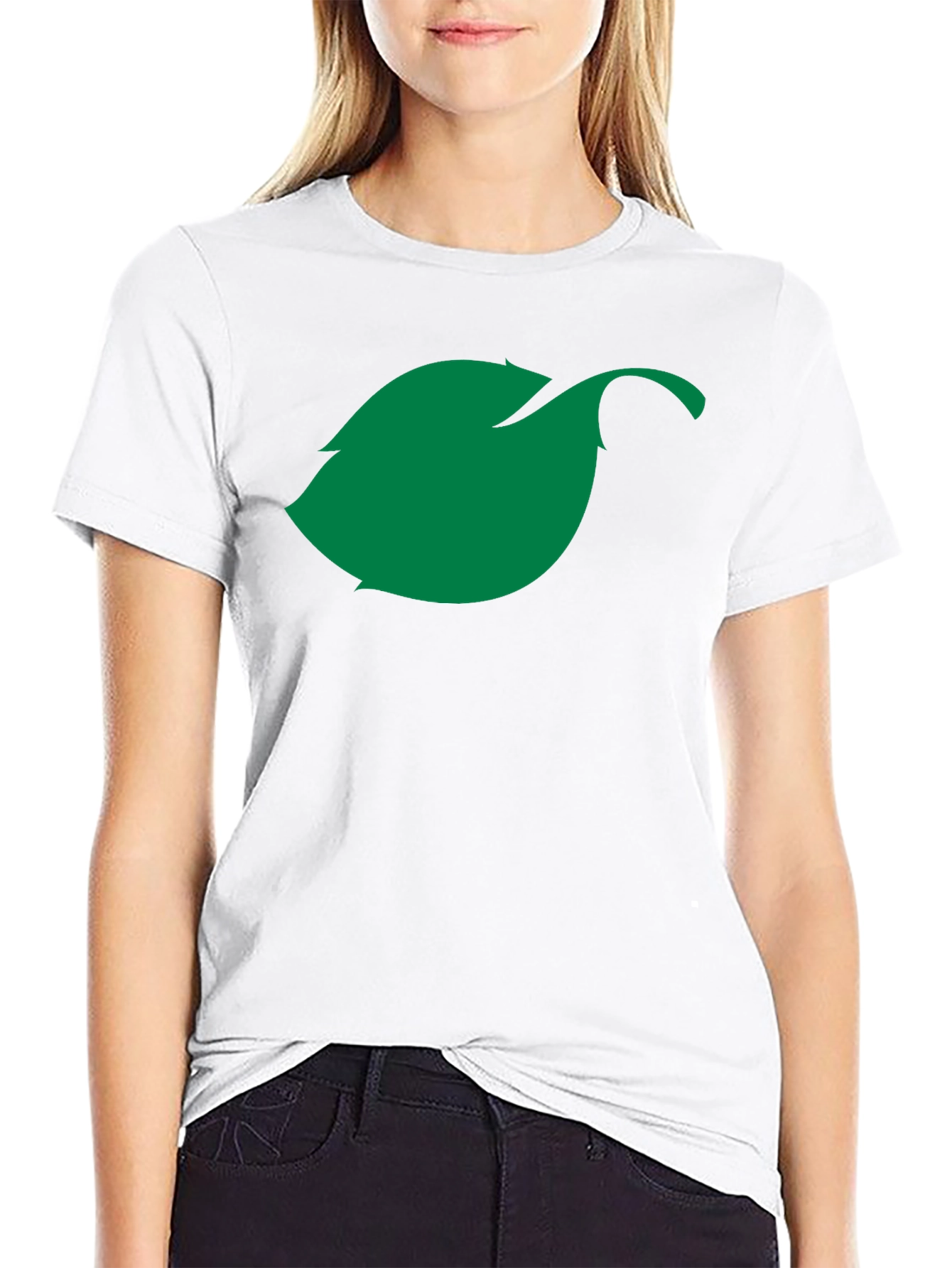 Green Leaf Graphic T-Shirt
