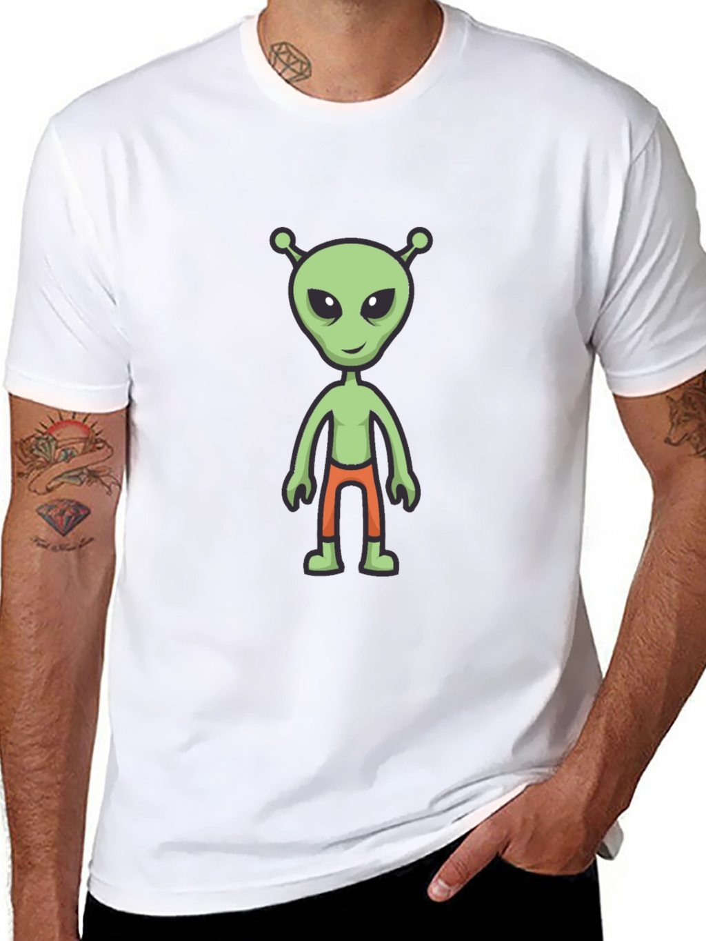 Alien Graphic Tee - Mens Black T-Shirt