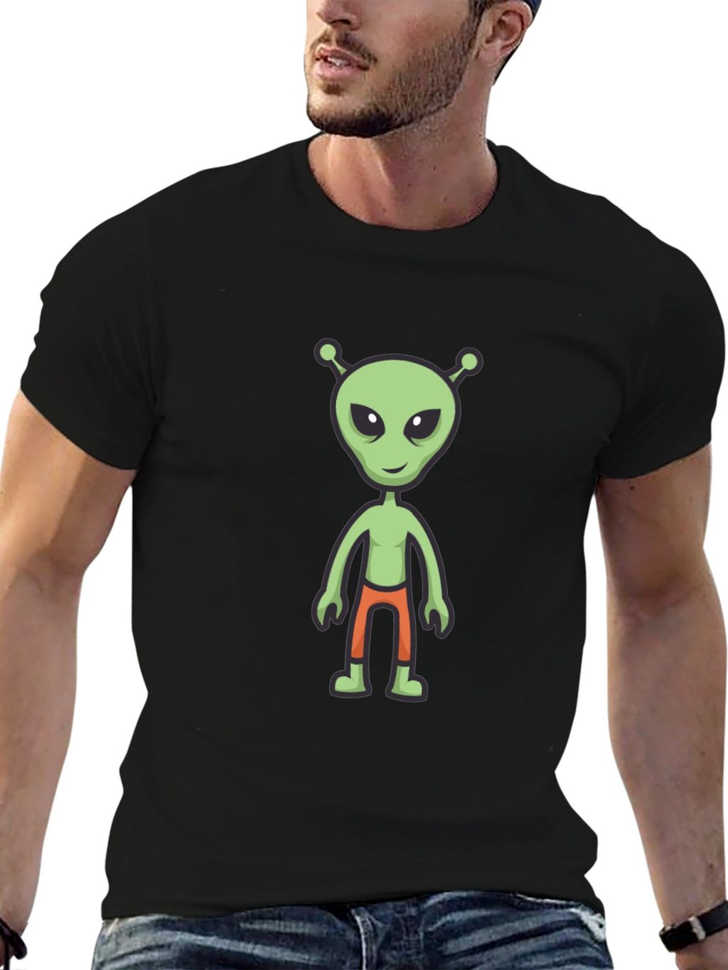 Alien Graphic Tee - Mens Black T-Shirt
