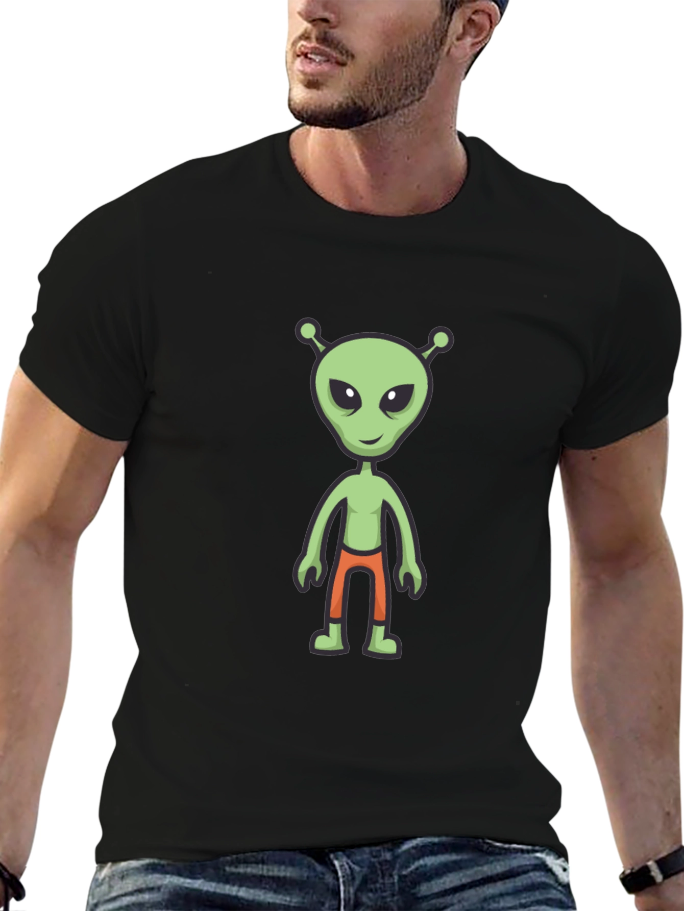 Alien Graphic Tee - Mens Black T-Shirt