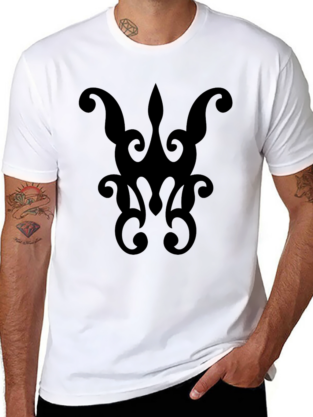 Abstract Design Black T-Shirt