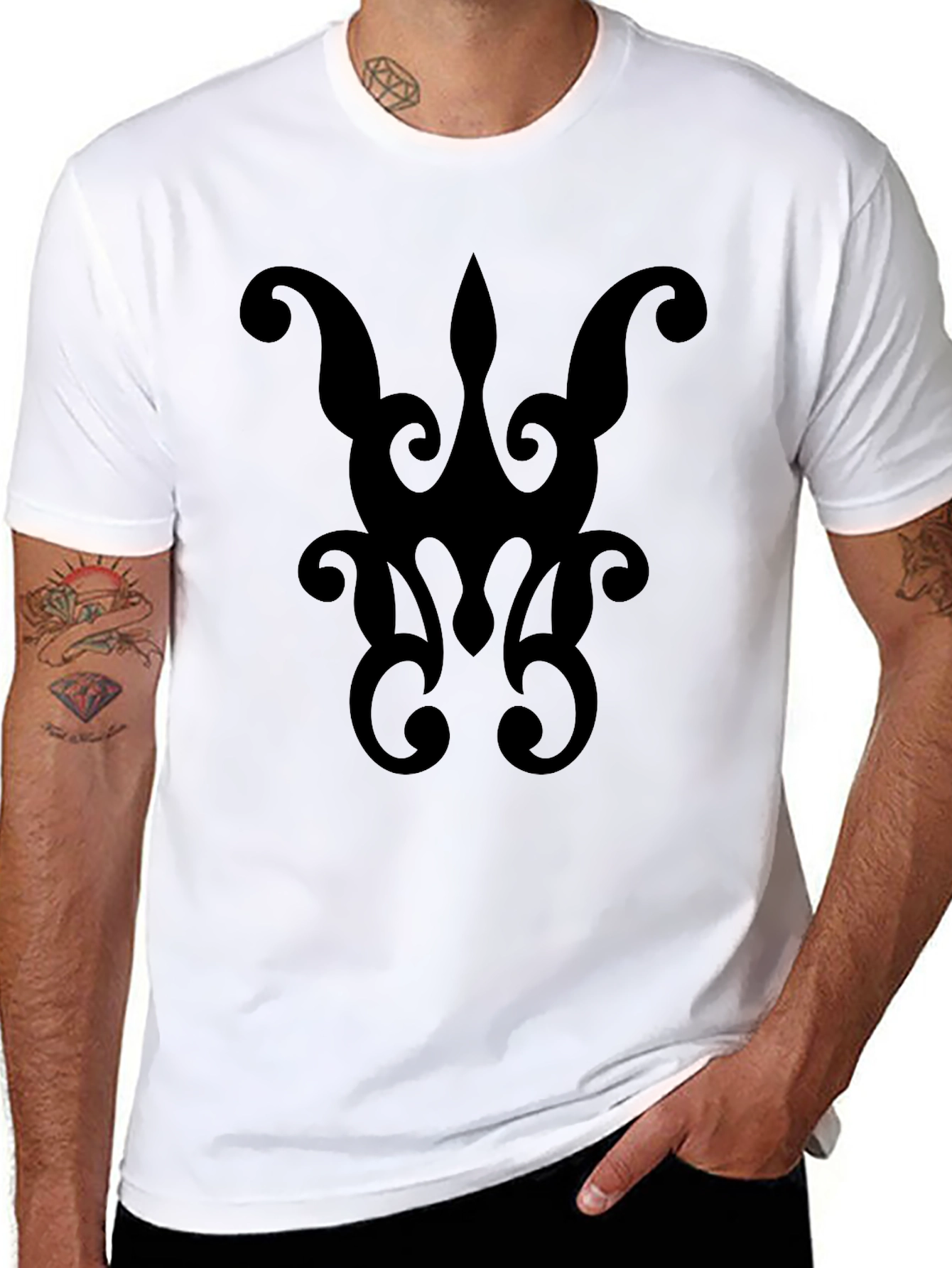 Abstract Design Black T-Shirt
