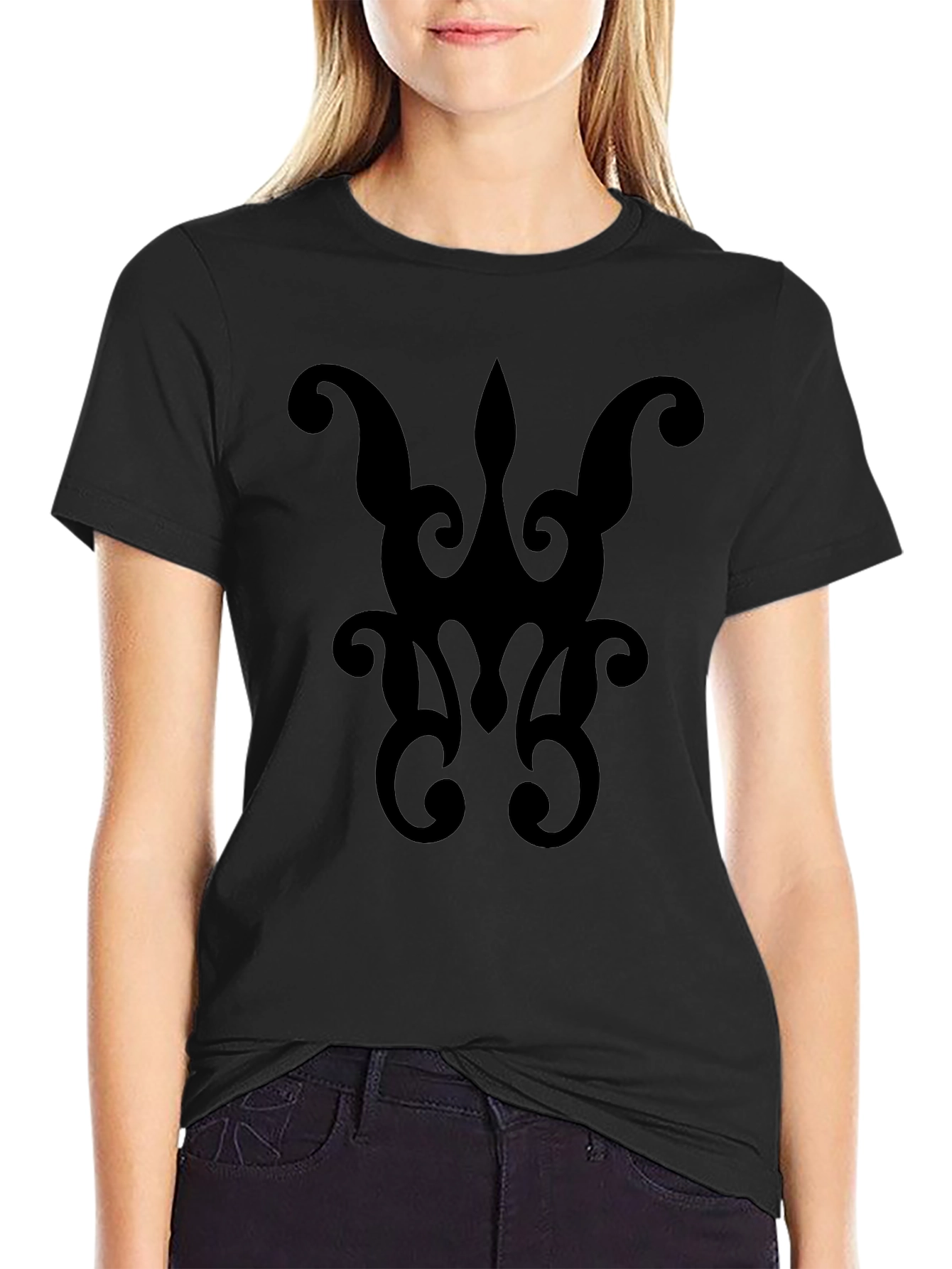 Abstract Design Black T-Shirt