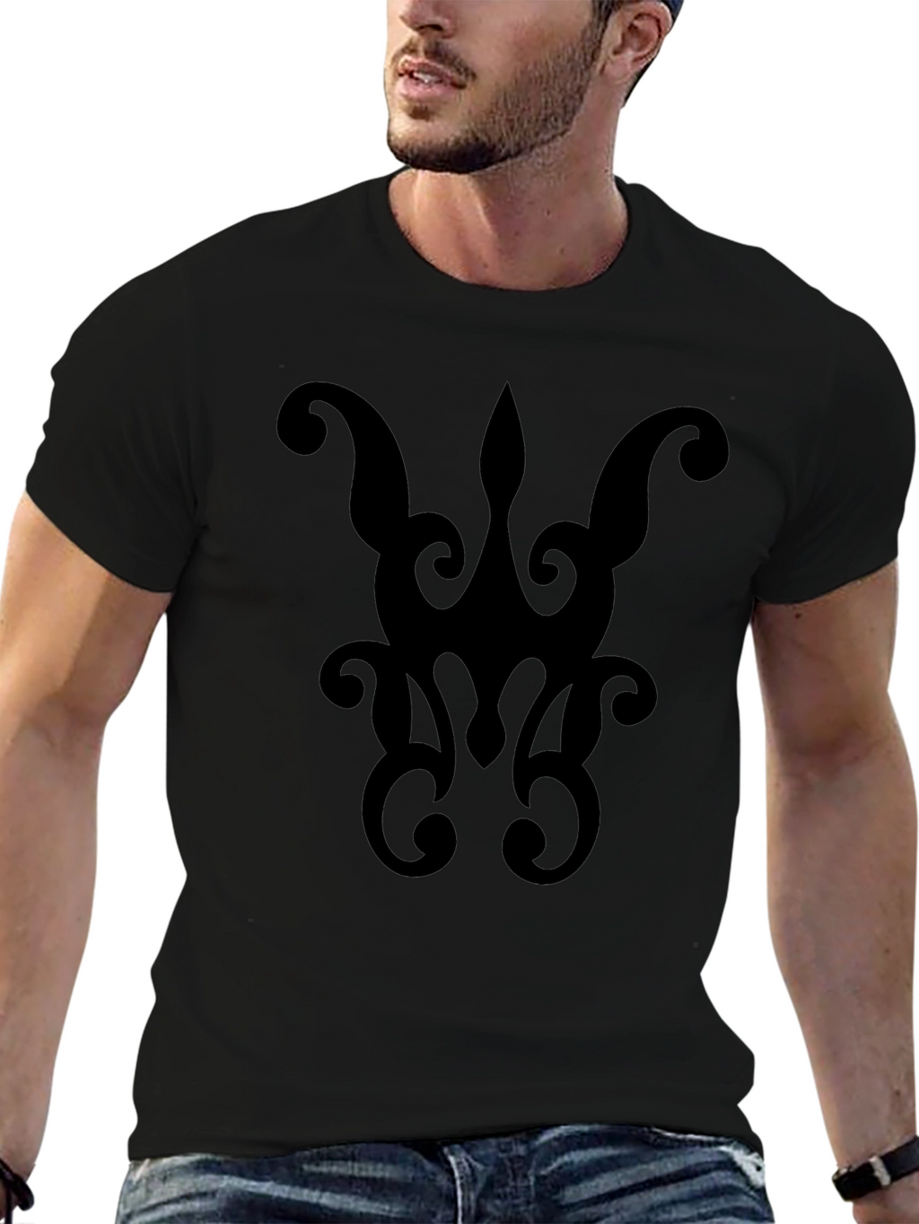 Abstract Design Black T-Shirt