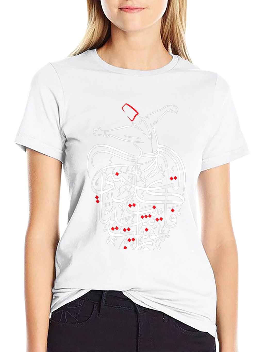 Whirling Dervish T-Shirt - Sufi Art Black Tee