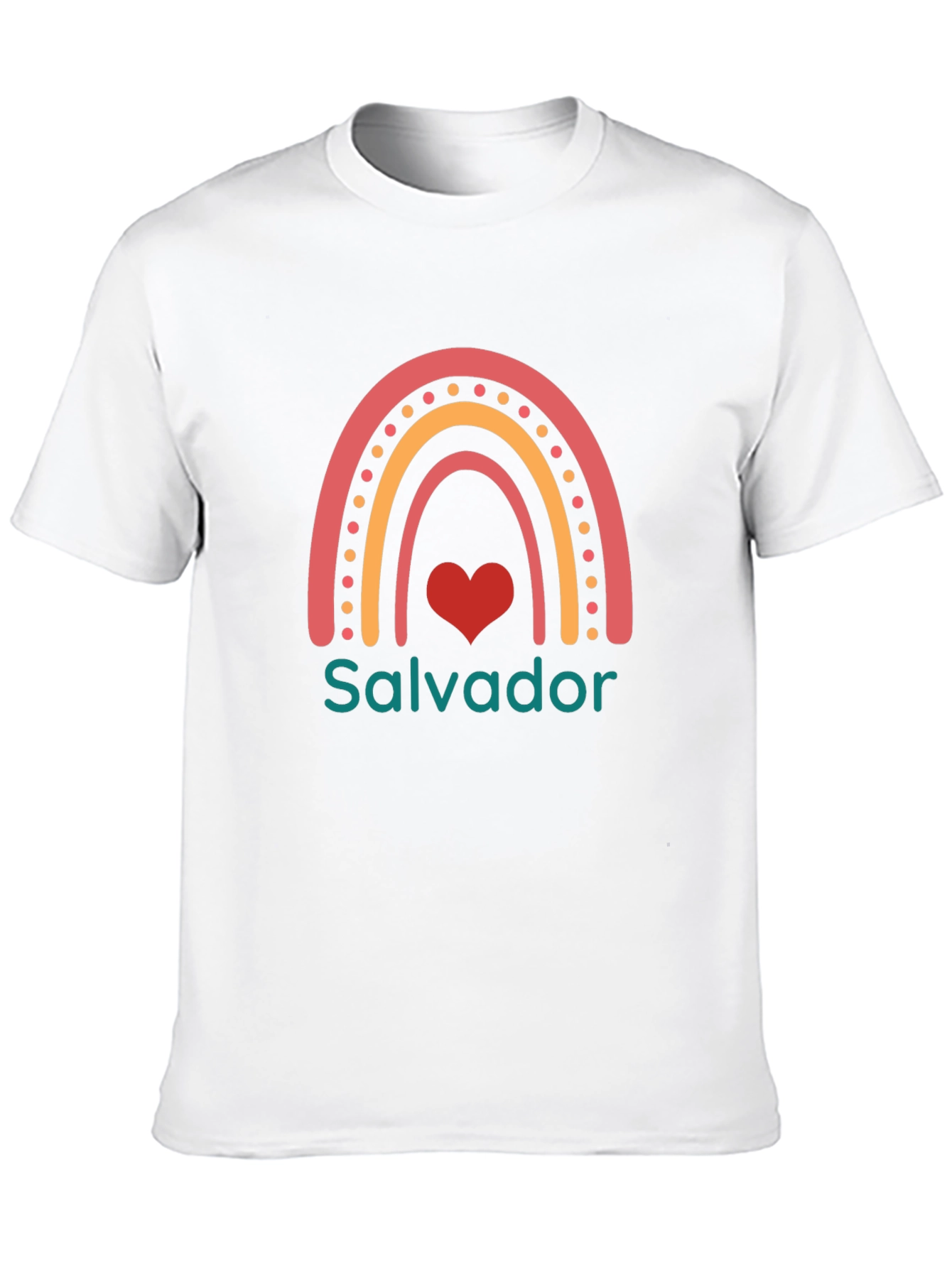 Salvador Rainbow Heart T-Shirt - Black Casual Tee