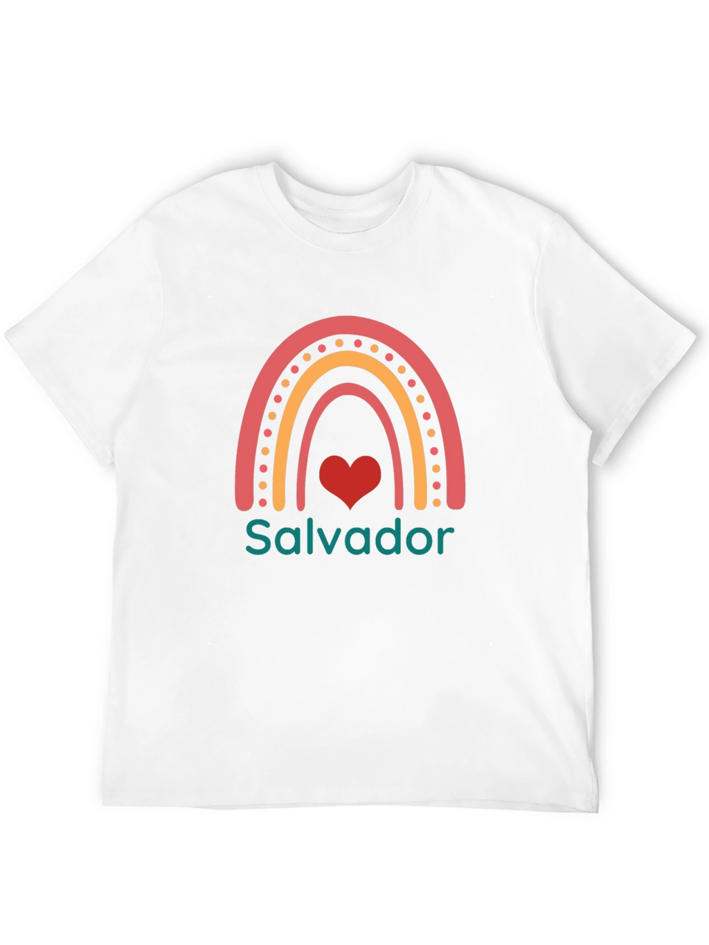 Salvador Rainbow Heart T-Shirt - Black Casual Tee