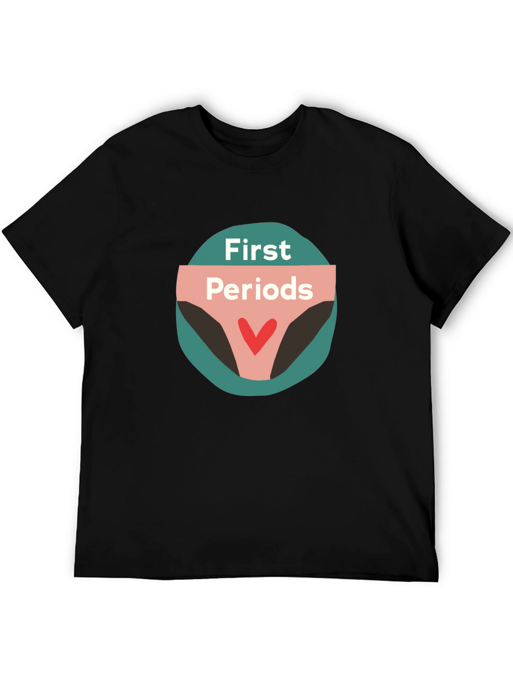 First Periods Graphic Tee - Black Unisex T-Shirt