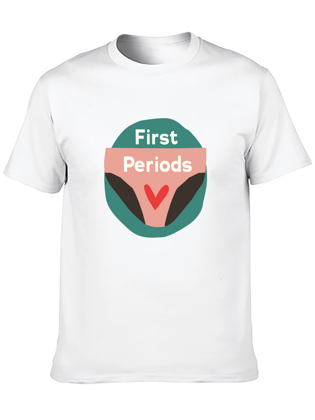 First Periods Graphic Tee - Black Unisex T-Shirt