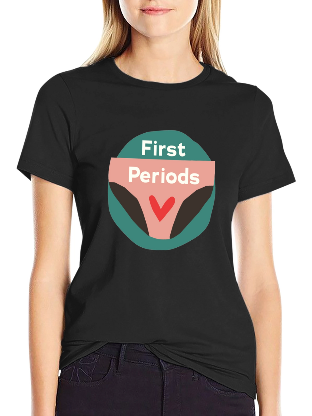 First Periods Graphic Tee - Black Unisex T-Shirt