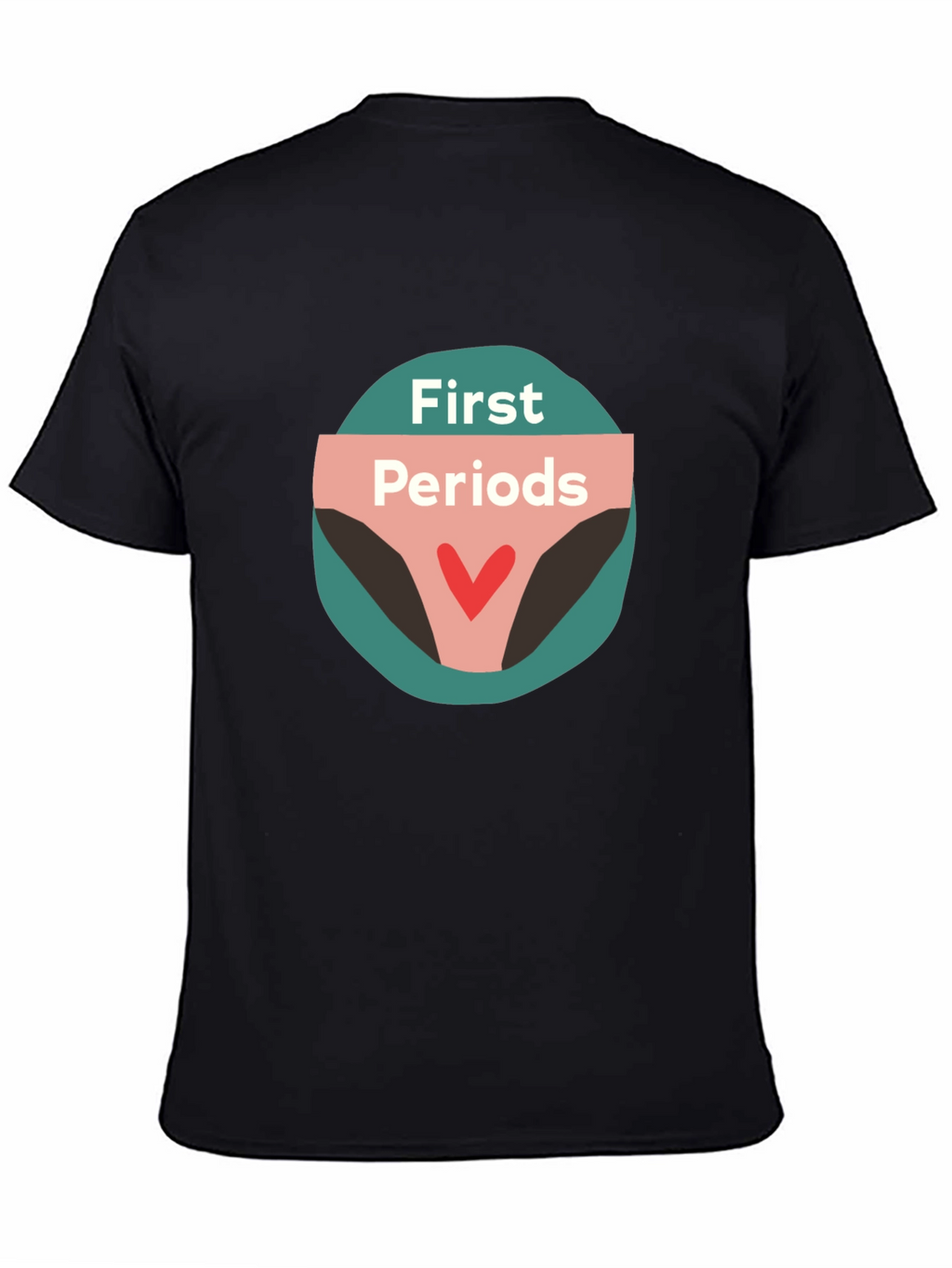 First Periods Graphic Tee - Black Unisex T-Shirt