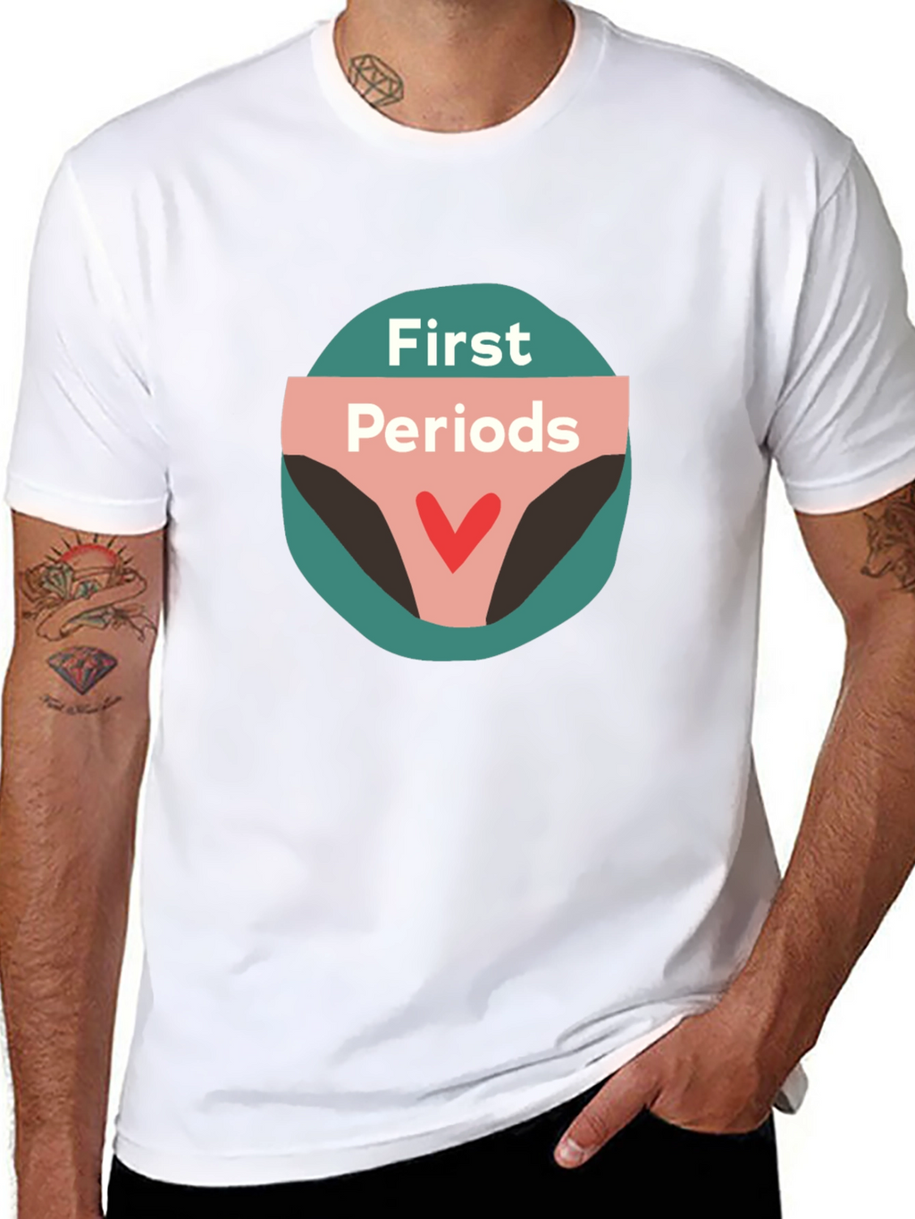First Periods Graphic Tee - Black Unisex T-Shirt