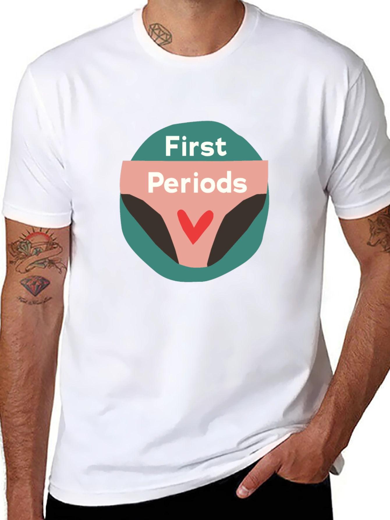 First Periods Graphic Tee - Black Unisex T-Shirt