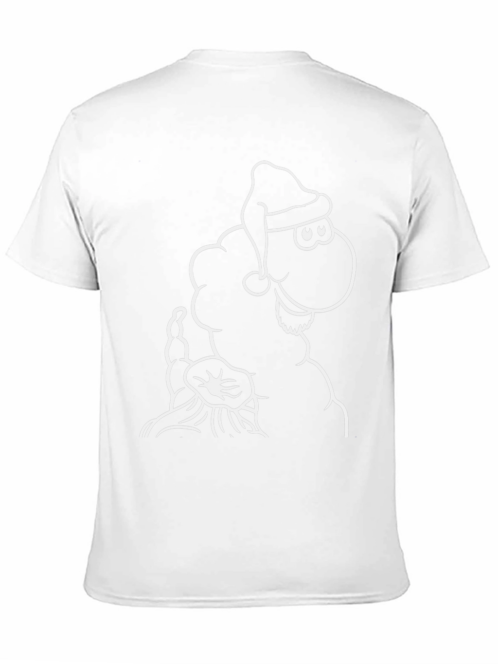 Novelty Cartoon Sheep Santa Hat Graphic Tee