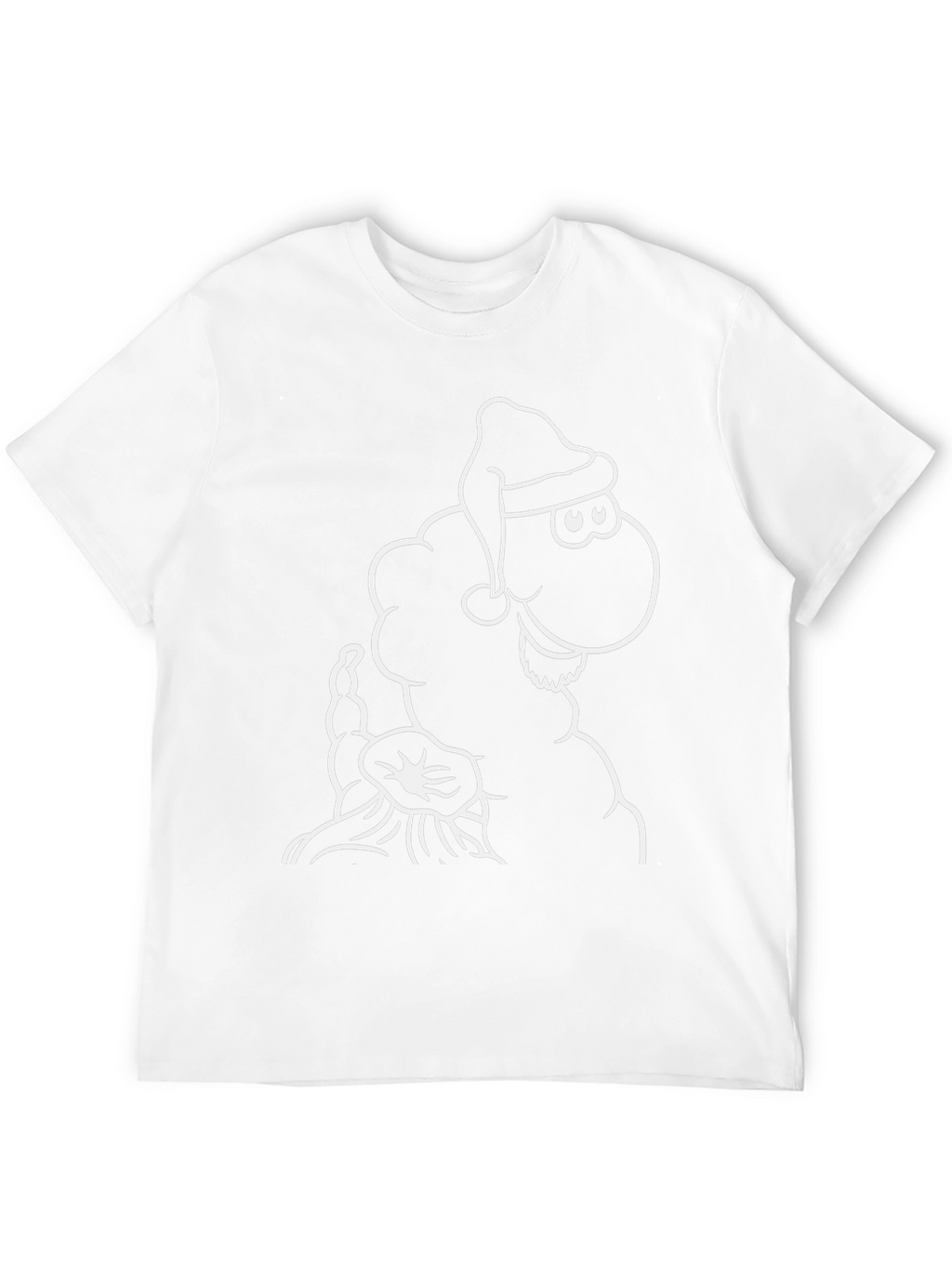 Novelty Cartoon Sheep Santa Hat Graphic Tee