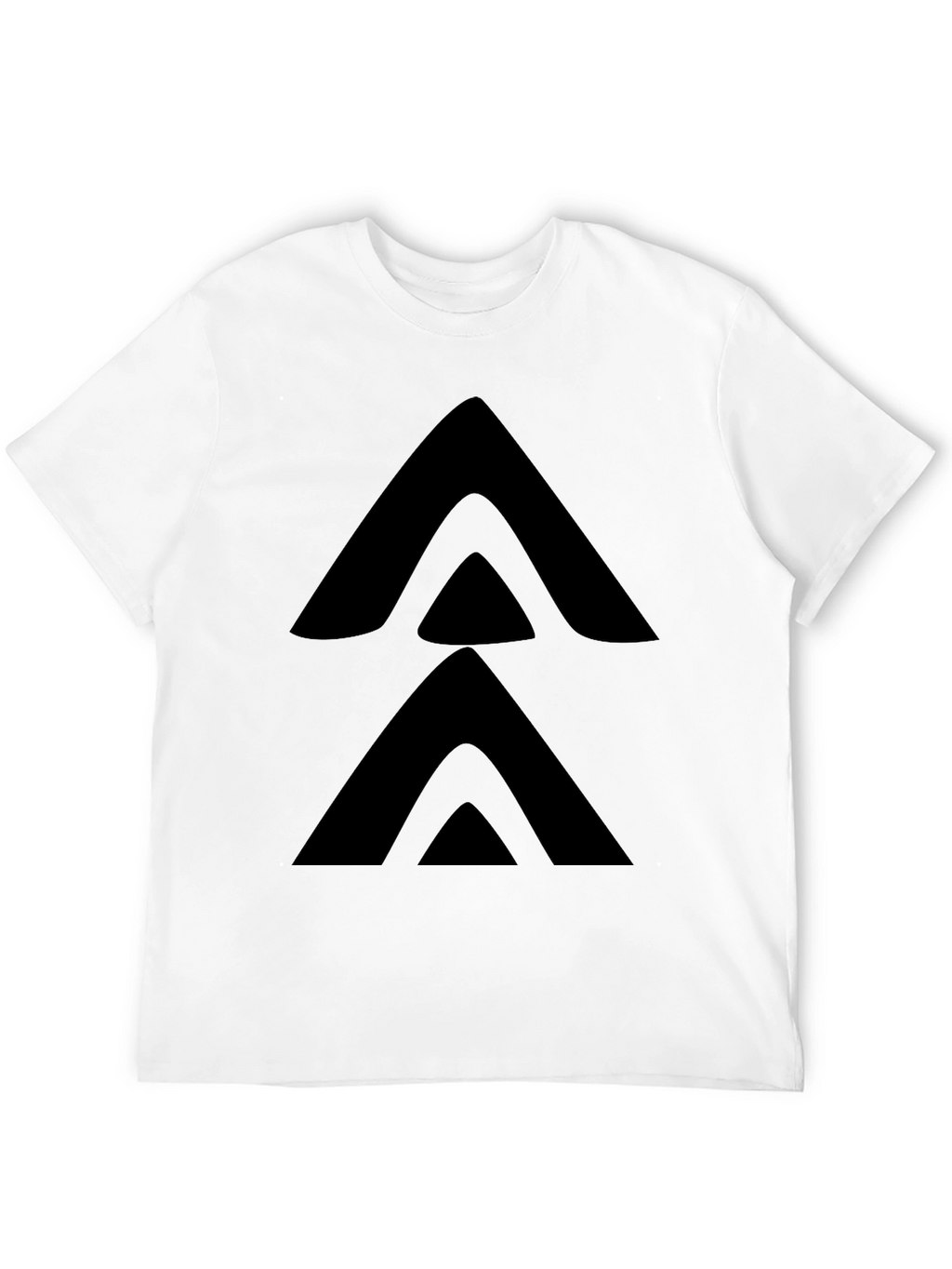 Minimalist Arrow Stack Black T-Shirt