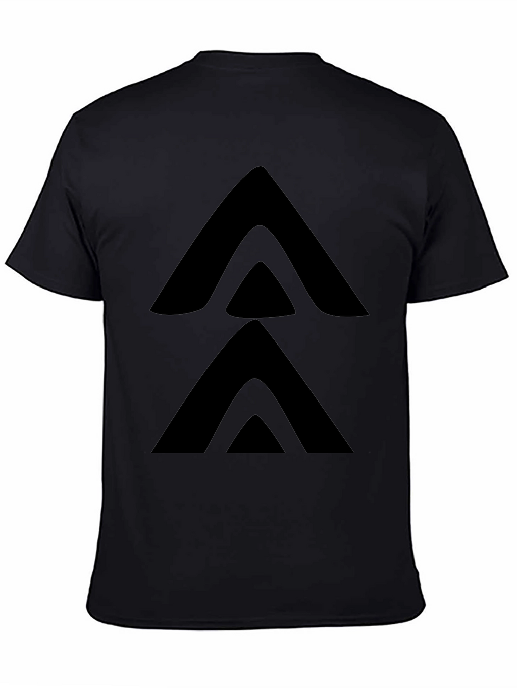 Minimalist Arrow Stack Black T-Shirt